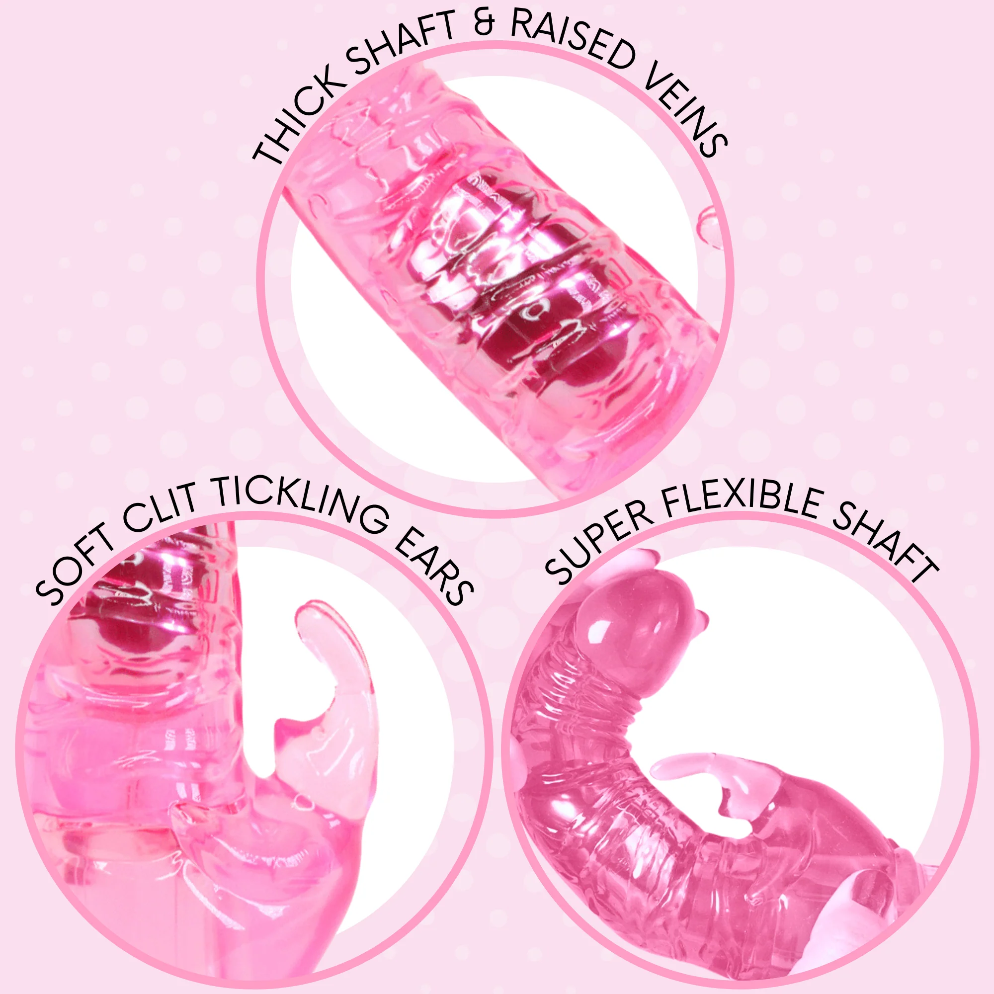 Abby's Thick Veined G-Spot Massaging Rabbit Vibe - Image 5