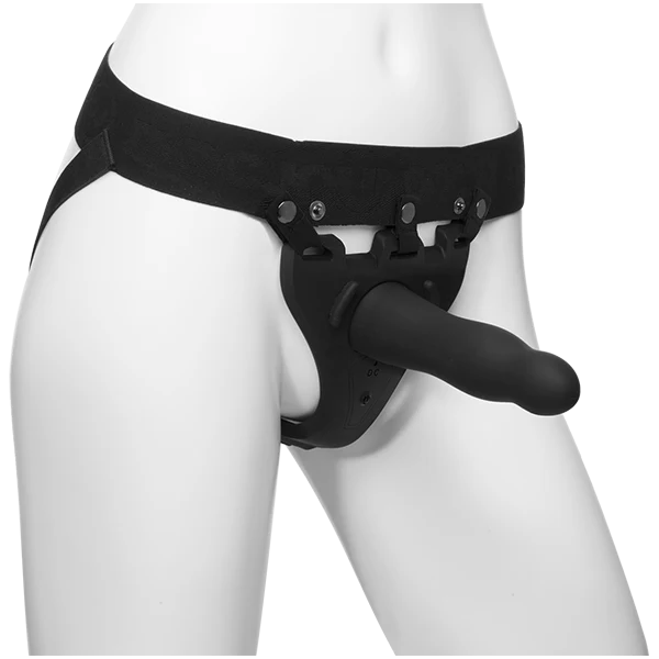 7 Inch Silicone Vibrating Hollow Strap-on Set With Remote Control - Image 3