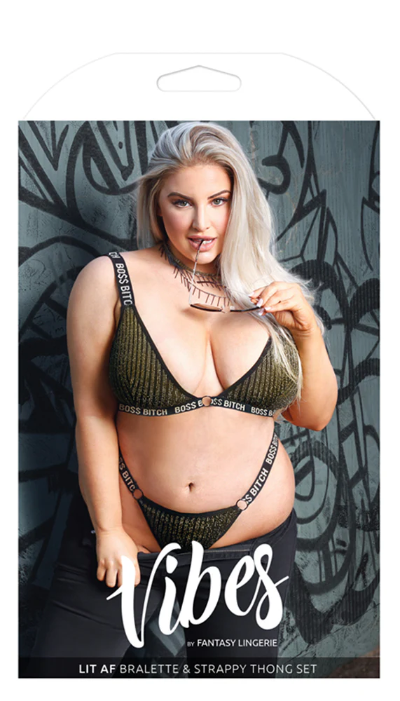 BO$$ Bitch Bralette & Thong Panty Set - Image 7