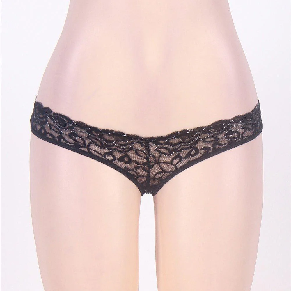 Crotchless Lace Cage Back Panty - Image 4