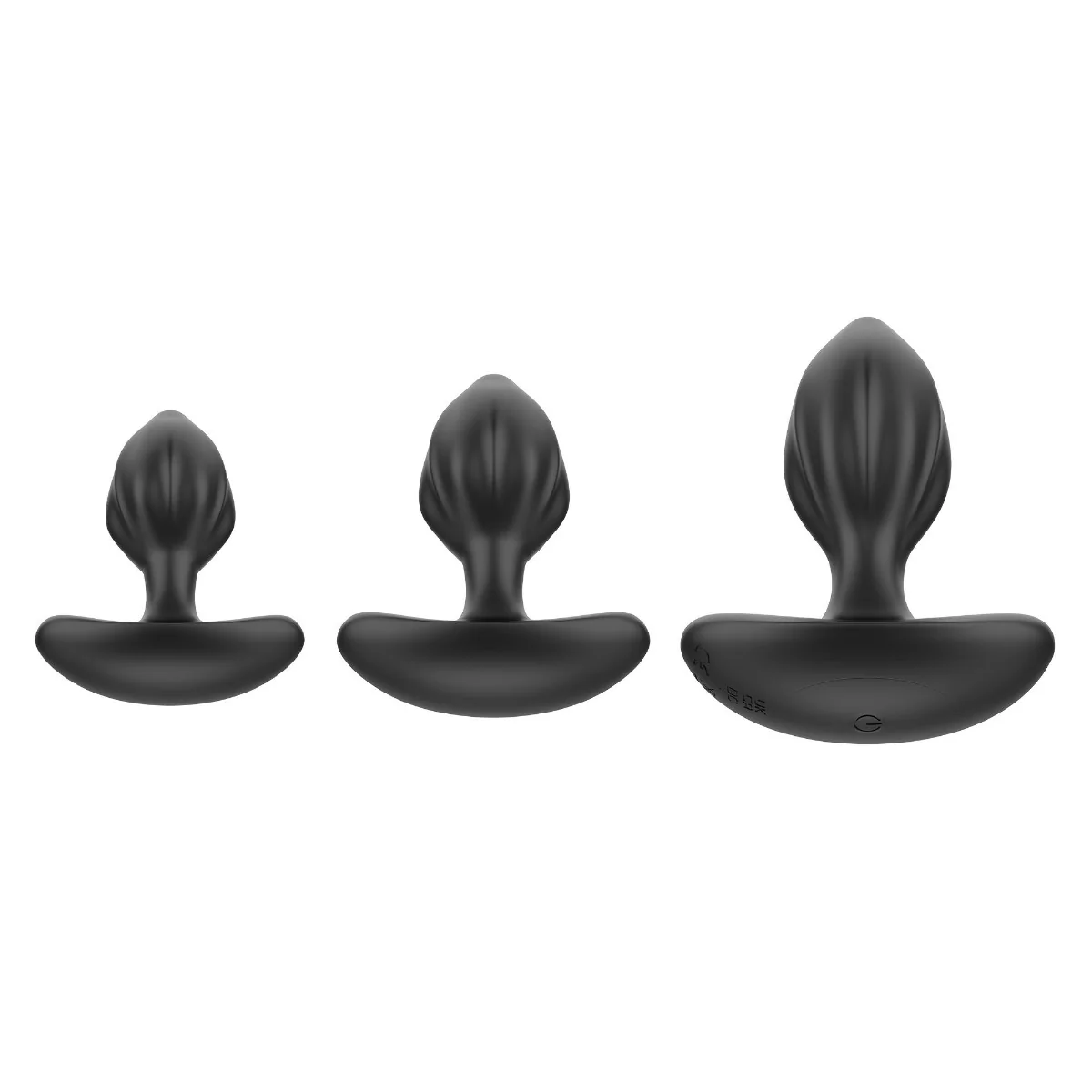 Desire Me Silicone Anal Plug Set - The Large Plug Vibrates! - Image 8