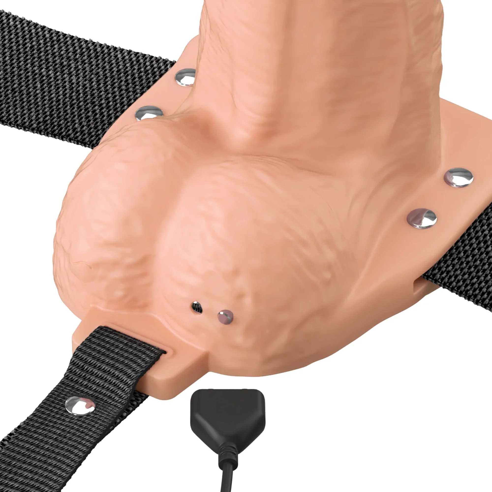 Fantasy X-Tensions Elite Vibrating Rechargeable Silicone Dual Density Hollow Strap-On - Image 15