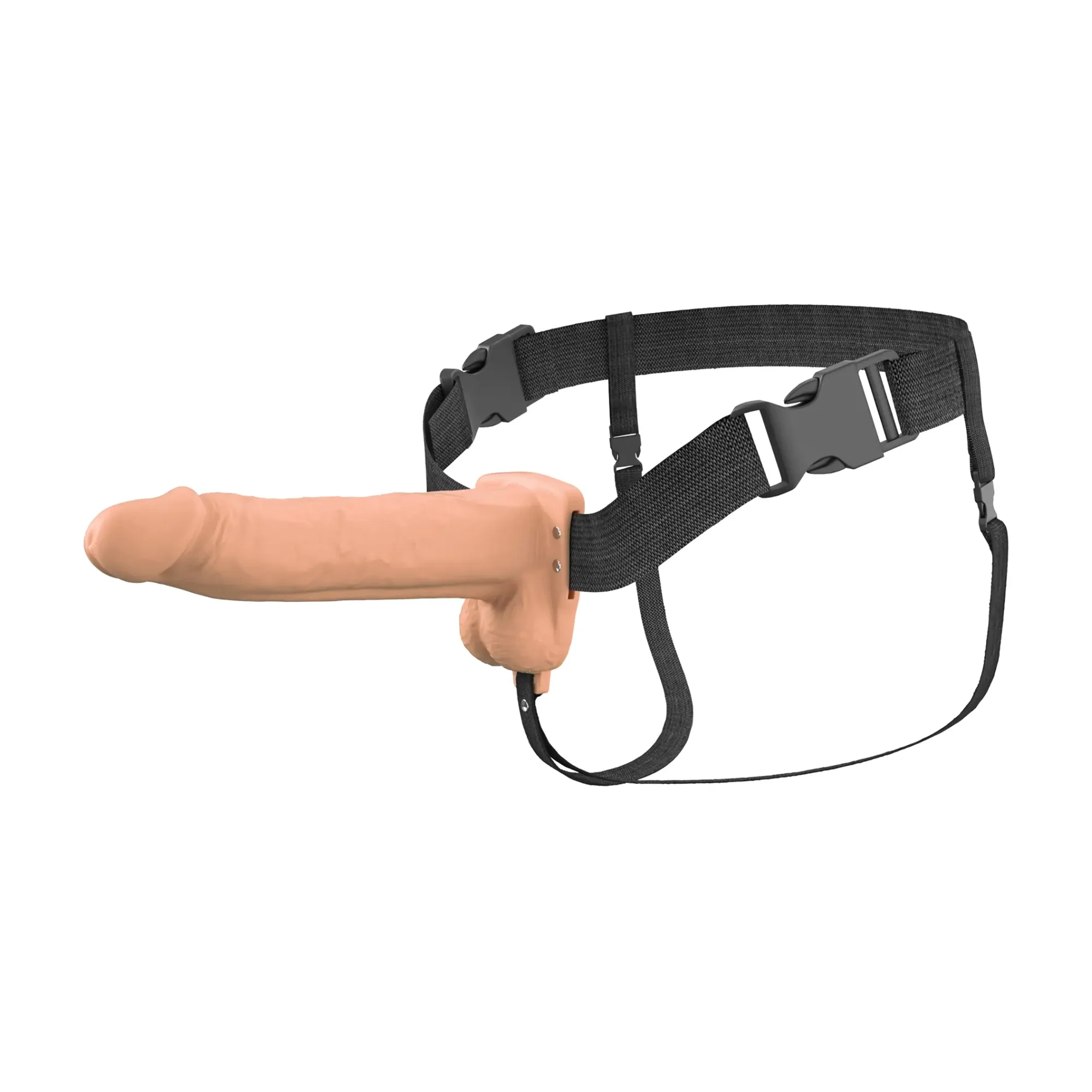 Fantasy X-Tensions Elite Vibrating Rechargeable Silicone Dual Density Hollow Strap-On - Image 9