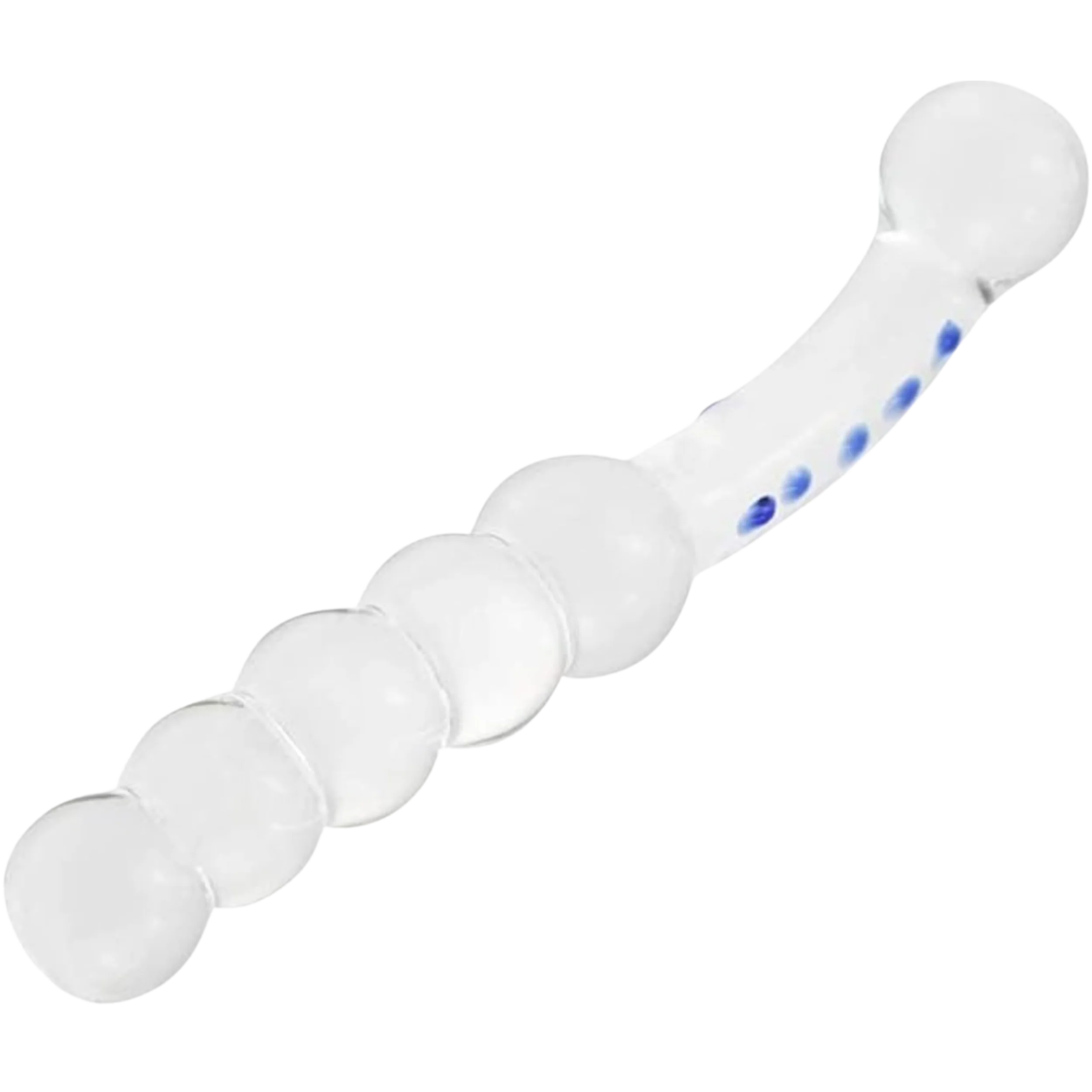 Dual-Ended Beaded G-Spot/P-Spot Glass Dildo - Image 3
