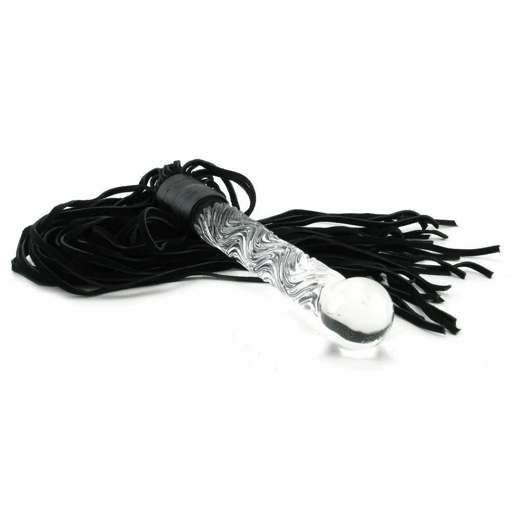 Icicles #38 Handblown Glass Dildo Leather Whip - Image 2