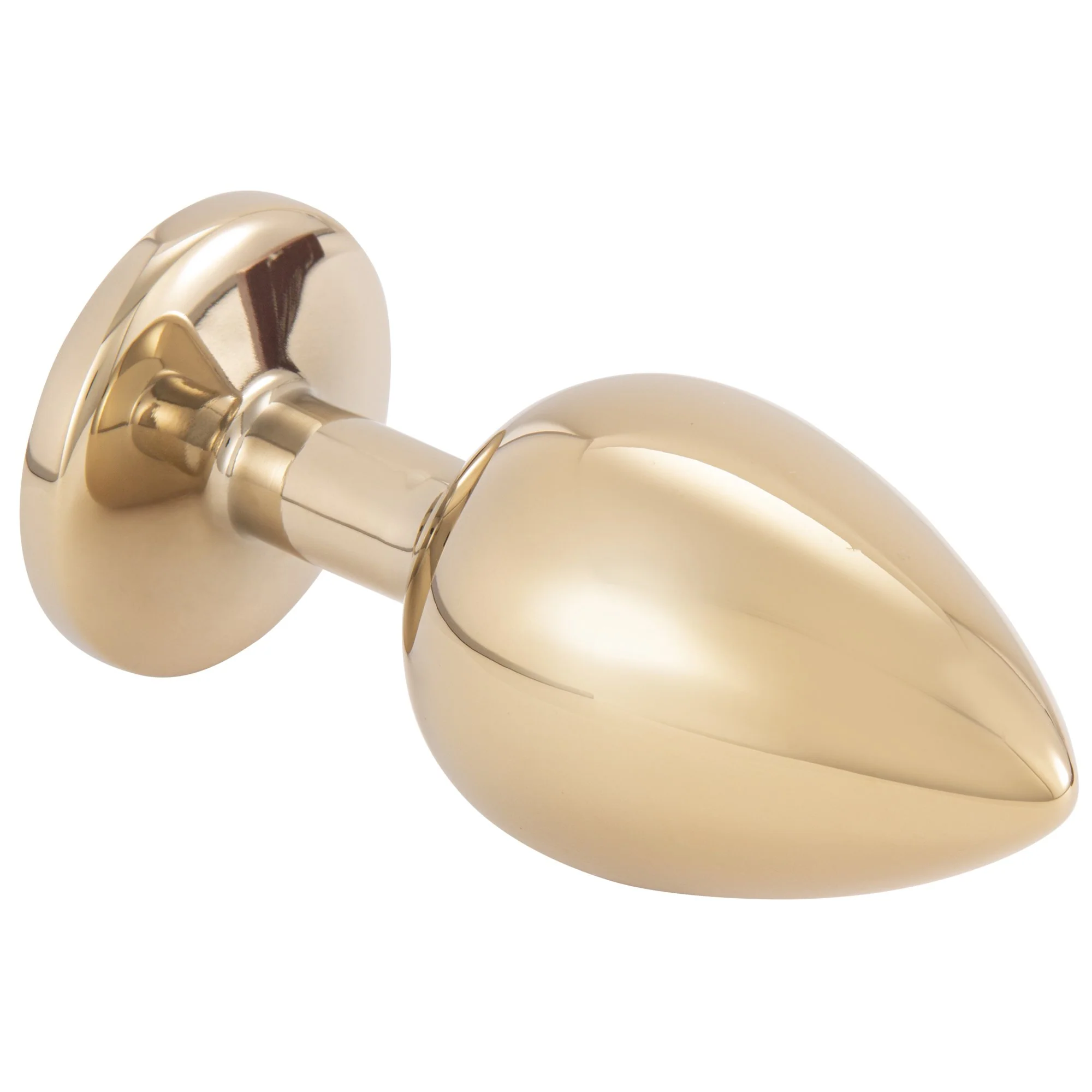 Gold Metal Butt Plug With Jewel - Image 2