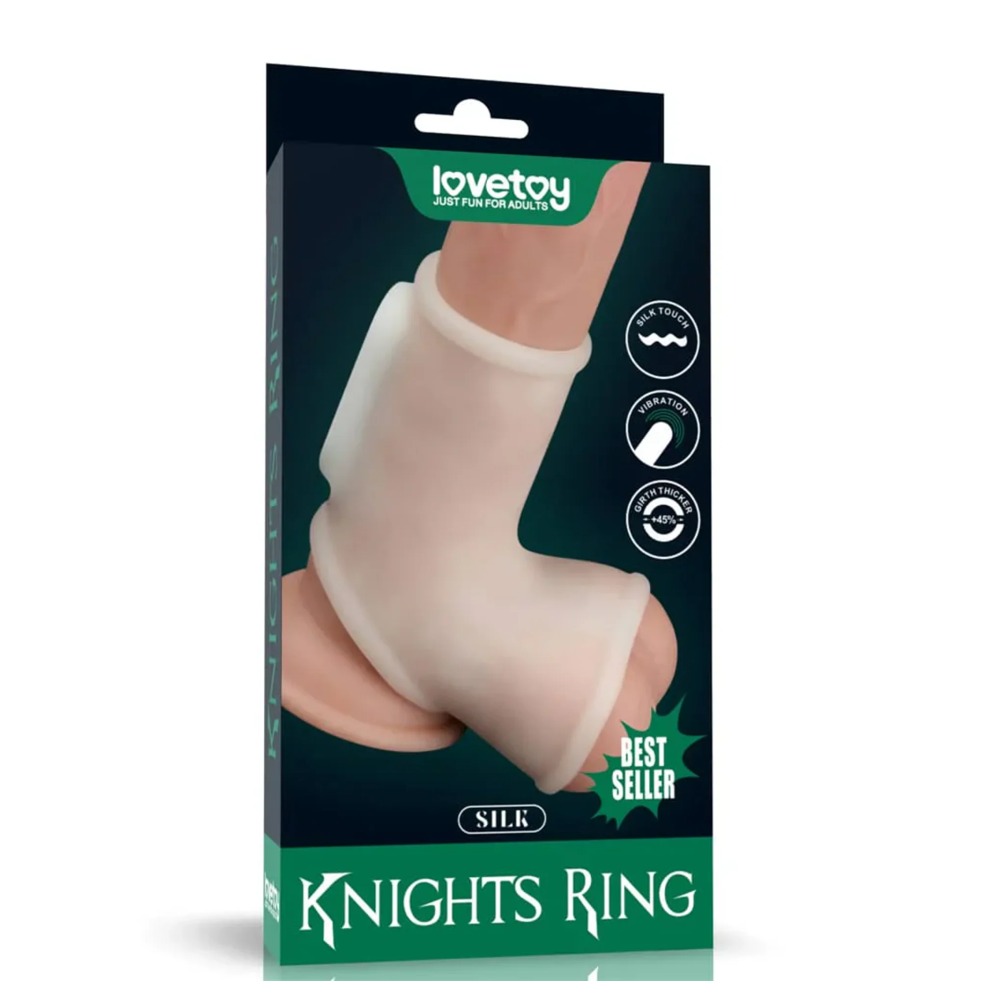 Smooth Vibrating Knights Ring Scrotum Sleeve