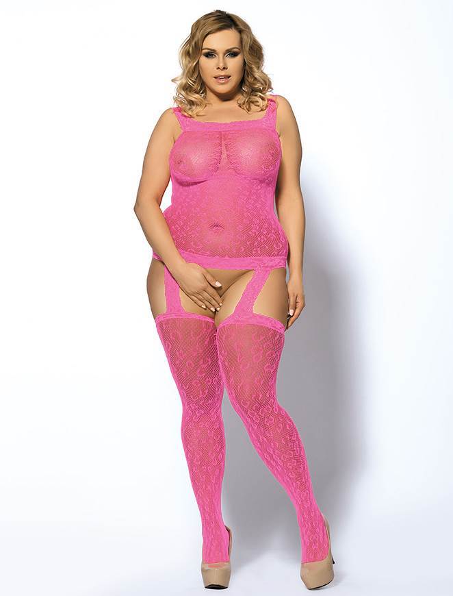 Leopard Suspender Bodystocking - One Size and Queen Available - Image 3