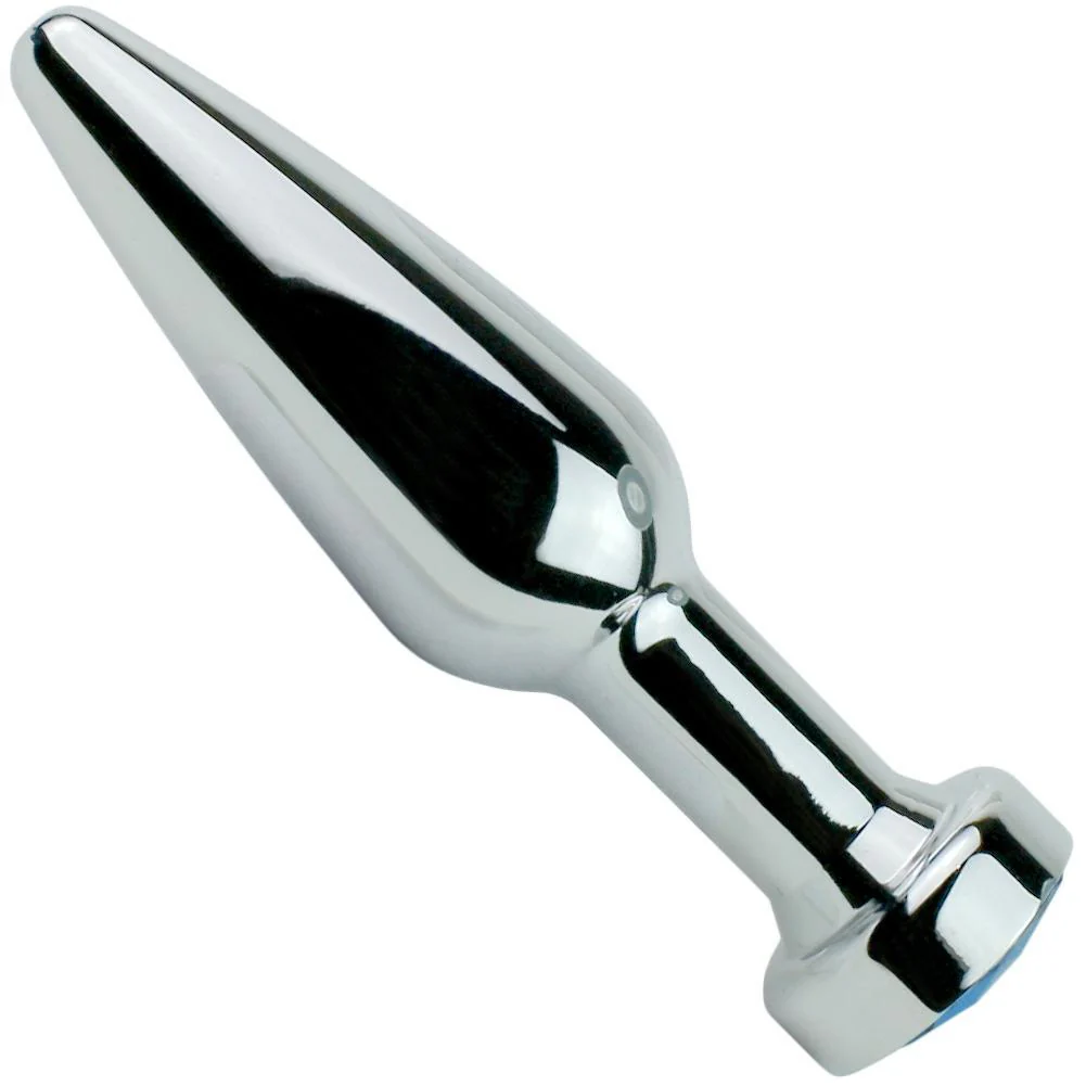 Royal Sapphire Tapered Metal Butt Plug - Image 3