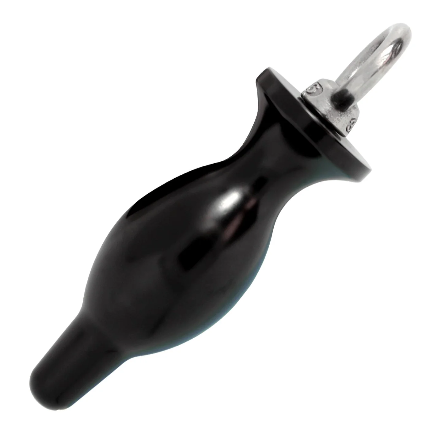 Metal Bulbed Anal Plug With Pull Ring - Image 3