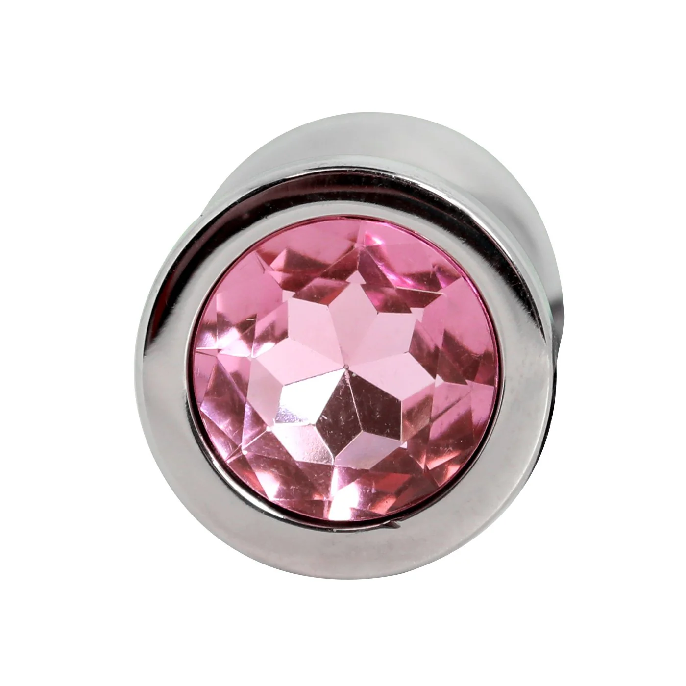 Pink Jewel Metal Weighted Anal Plug - Image 3