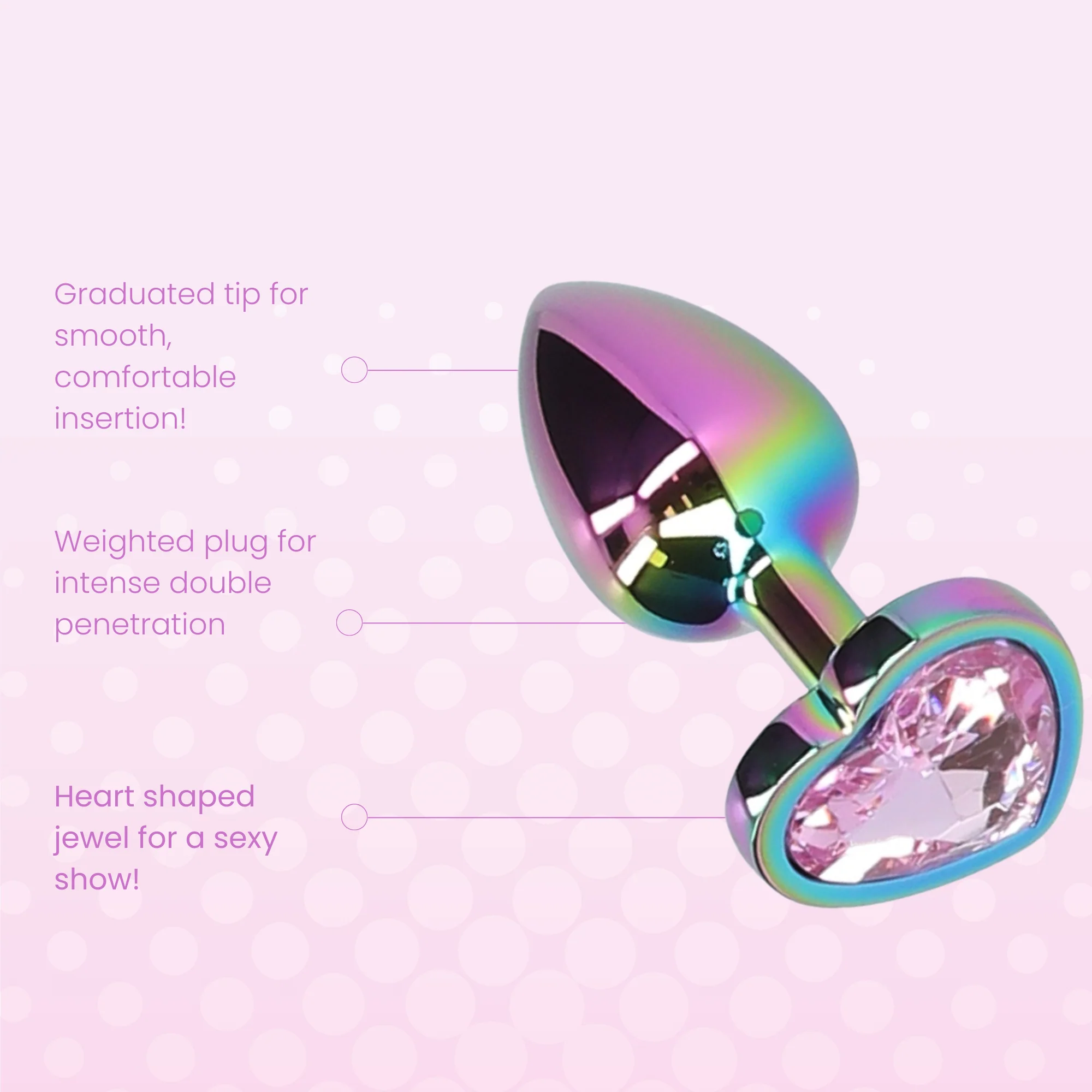 Premium Rainbow Metal Anal Plug for Muscle Control - Image 4