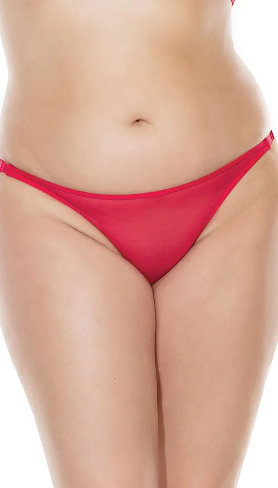 Seductive Red Bow Back Thong Panty - Image 3