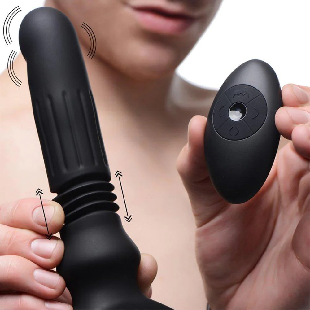 Swelling & Thrusting Silicone Butt Plug with Remote Control - Image 4