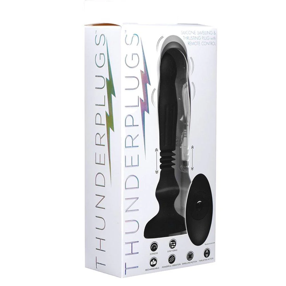 Swelling & Thrusting Silicone Butt Plug with Remote Control - Image 5