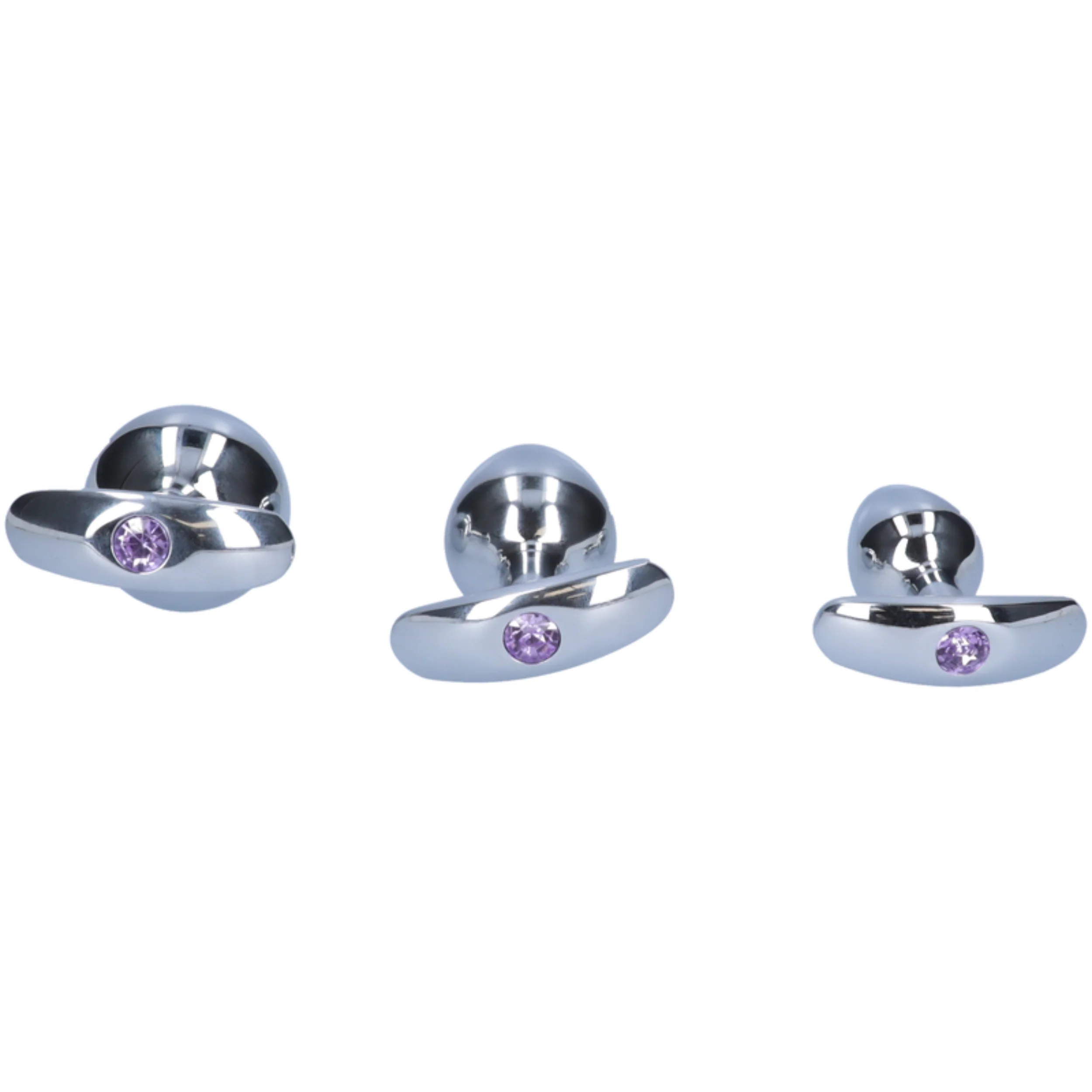 Tapered Metal Butt Plug with Jewel & Detachable Screw Plug - Available in 3 Sizes! - Image 5