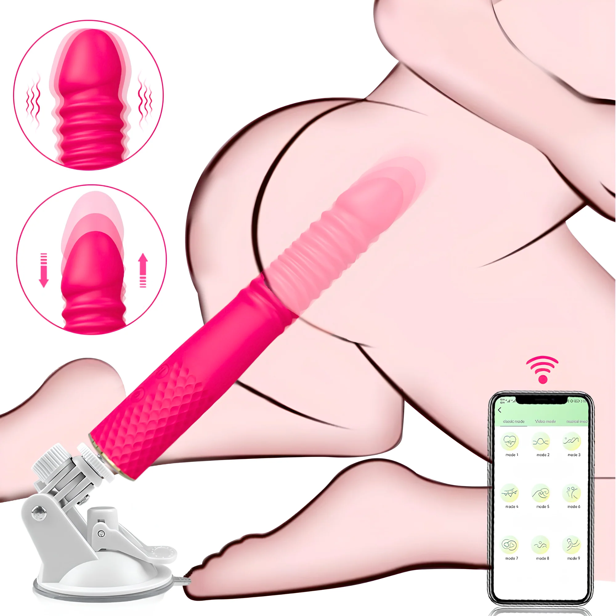 Thrusting and Vibrating Suction Cup Dildo - Easy, Deep, Hands-free O's! - Image 9