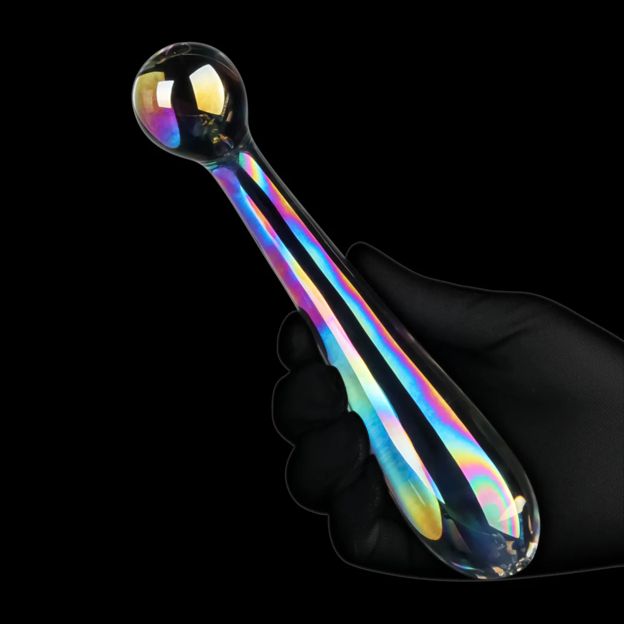 Dual-Ended Twilight Gleam Glass Dildo - Stunning Prismatic Shimmers! - Image 5