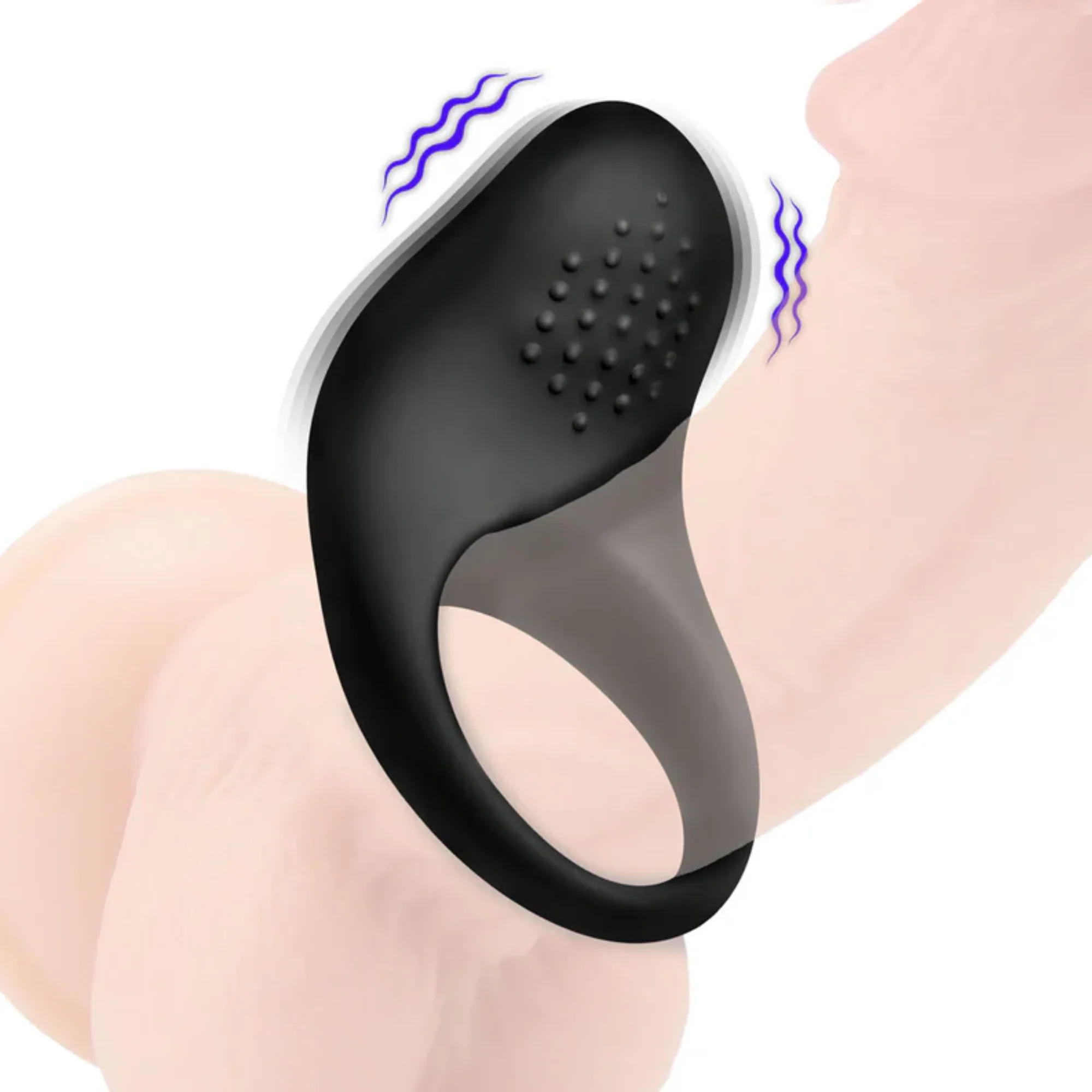 Silicone Vibrating Teasing Cock Ring - App Controlled Partner Vibes! - Image 3