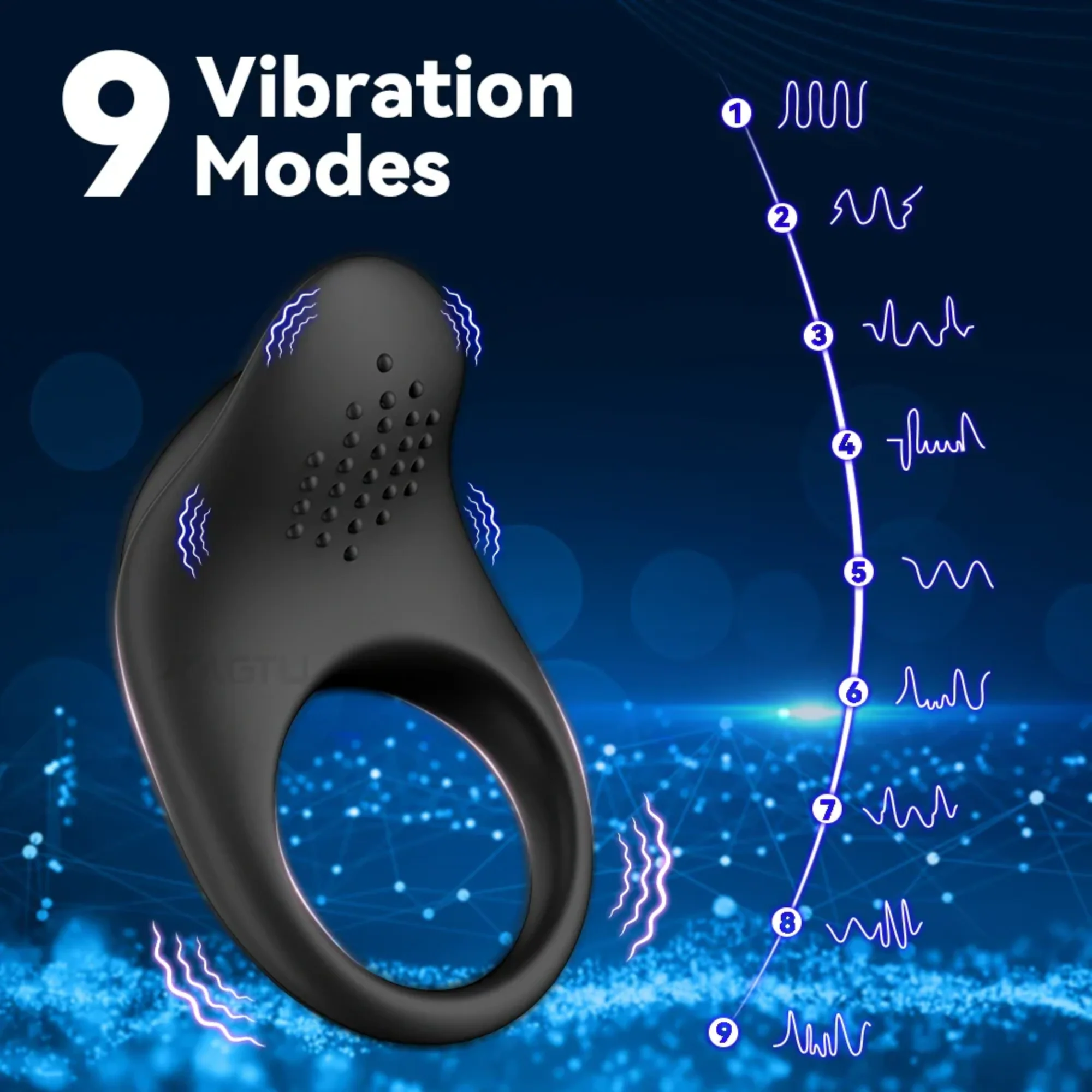 Silicone Vibrating Teasing Cock Ring - App Controlled Partner Vibes! - Image 5