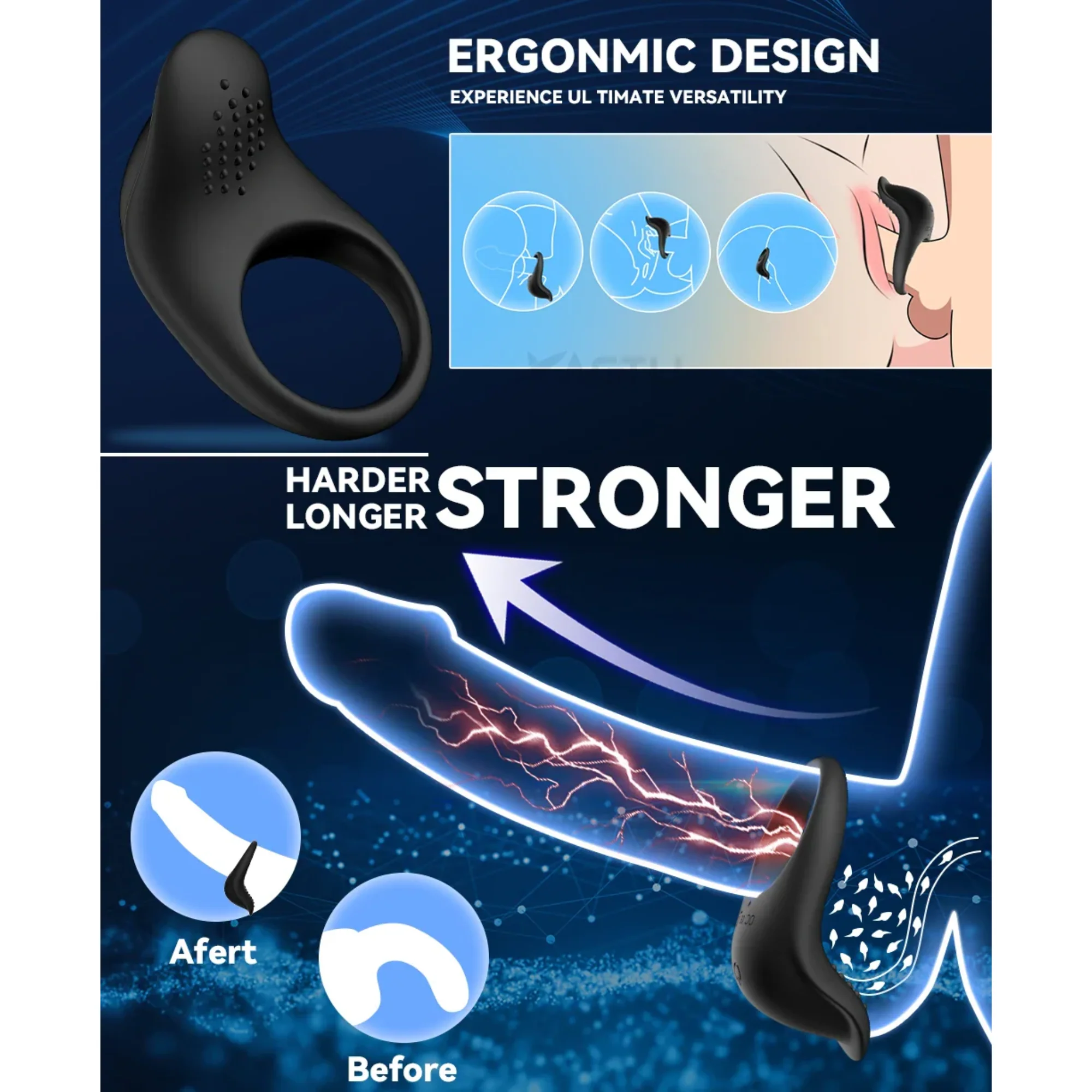 Silicone Vibrating Teasing Cock Ring - App Controlled Partner Vibes! - Image 7
