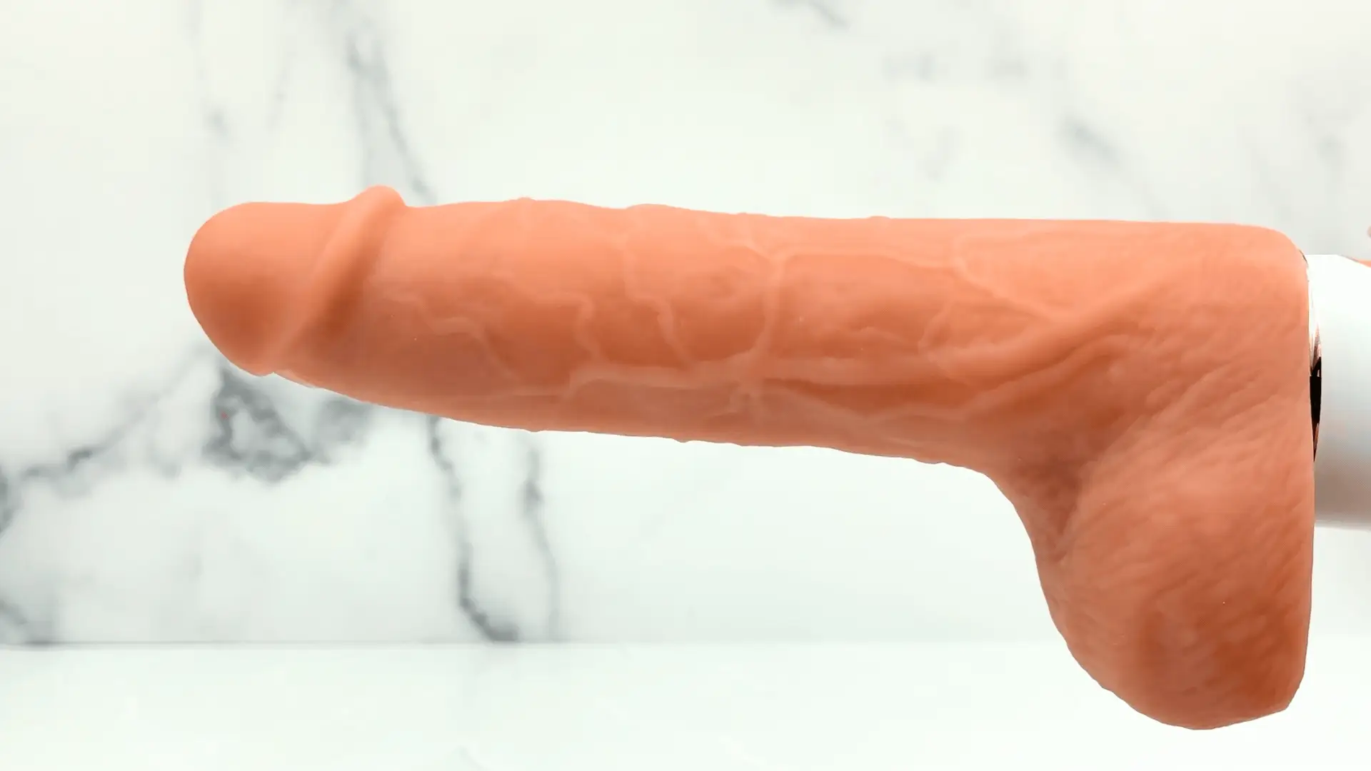 Warming, Thrusting, Vibrating, and Waterproof Dildo - Hands-Free Suction Cup Mount - Includes Remote! - Image 2