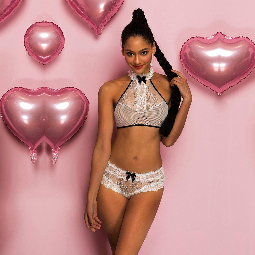 White Lace Bra Set - XS-M