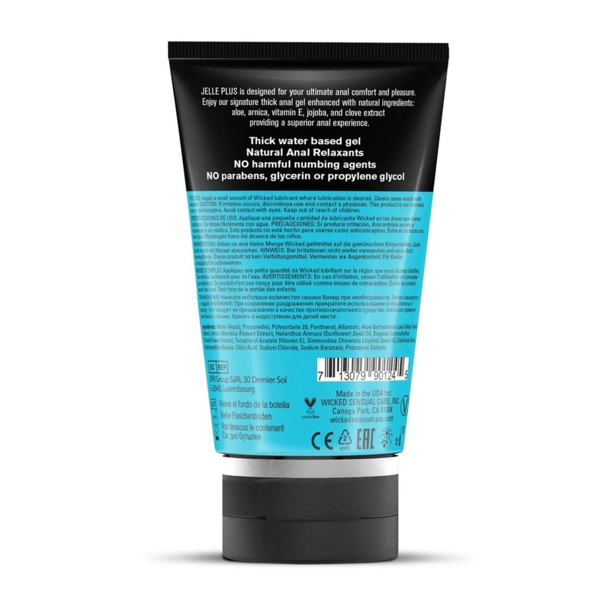 Wicked Jelle Plus Water Based Anal Lubricant with Relaxants - Image 4