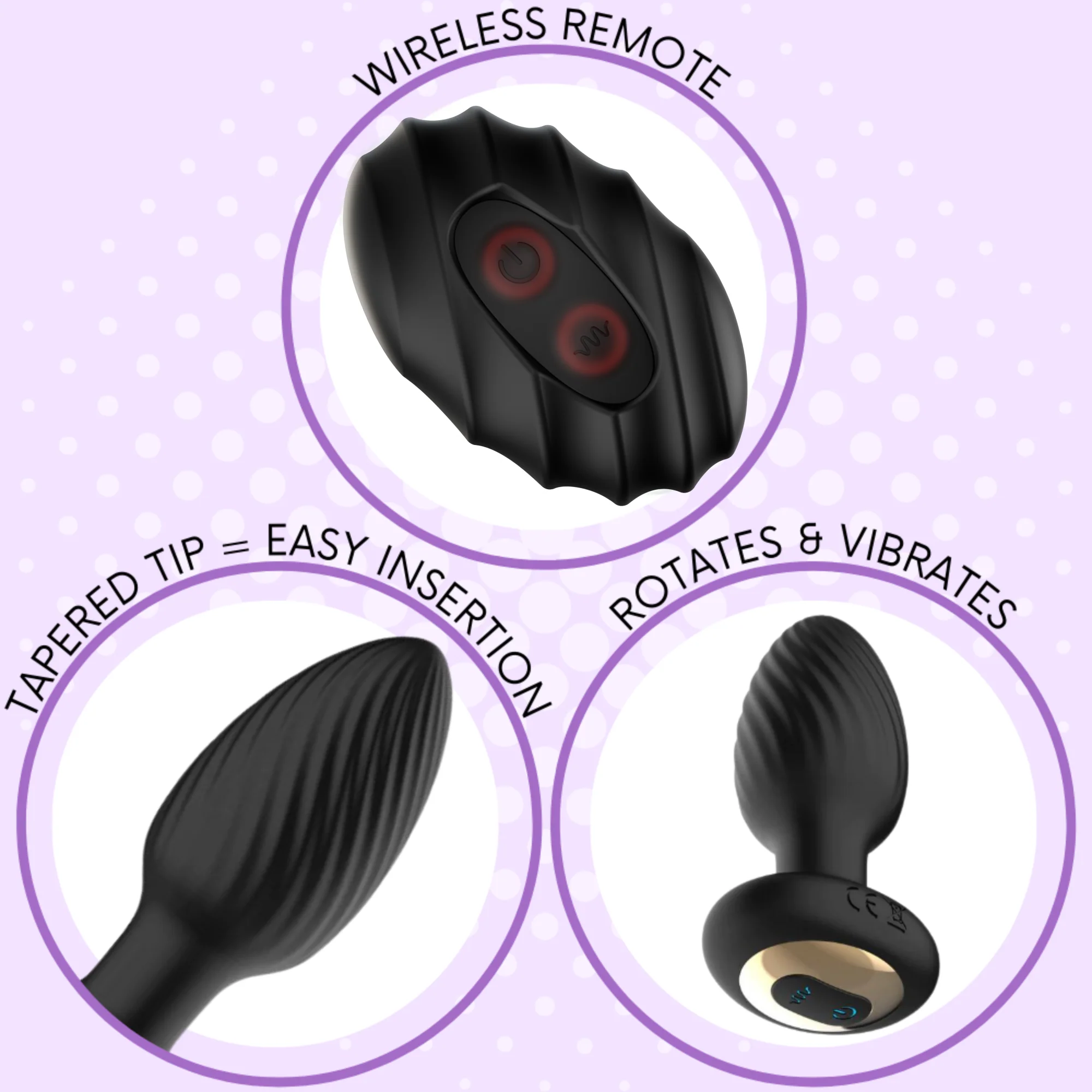 THE RIMMER Wireless Rotating & Rim Job Silicone Anal Plug - Image 9